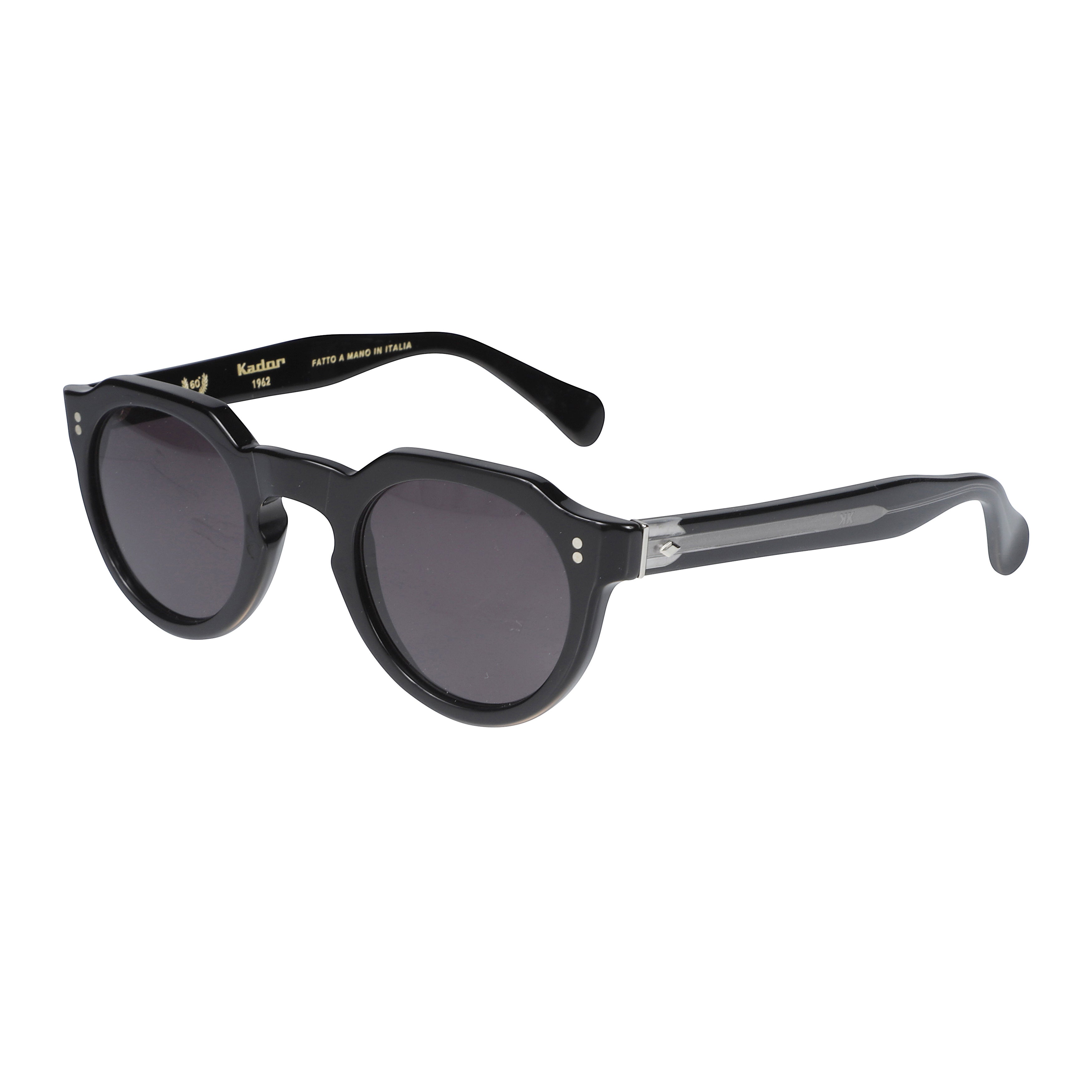Storiko Special-S Rounded Black Sunglasses with Angular Bridge