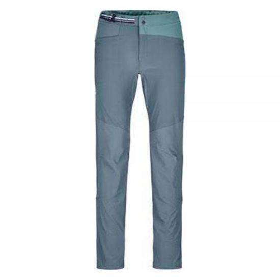 Straight Fit Trousers With Reinforced Knee Panels And Button Closure