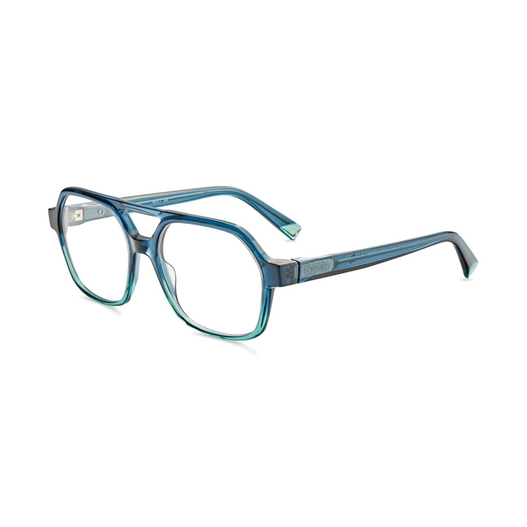 Hype Bold Geometric Gradient Sunglasses with Double Bridge Design