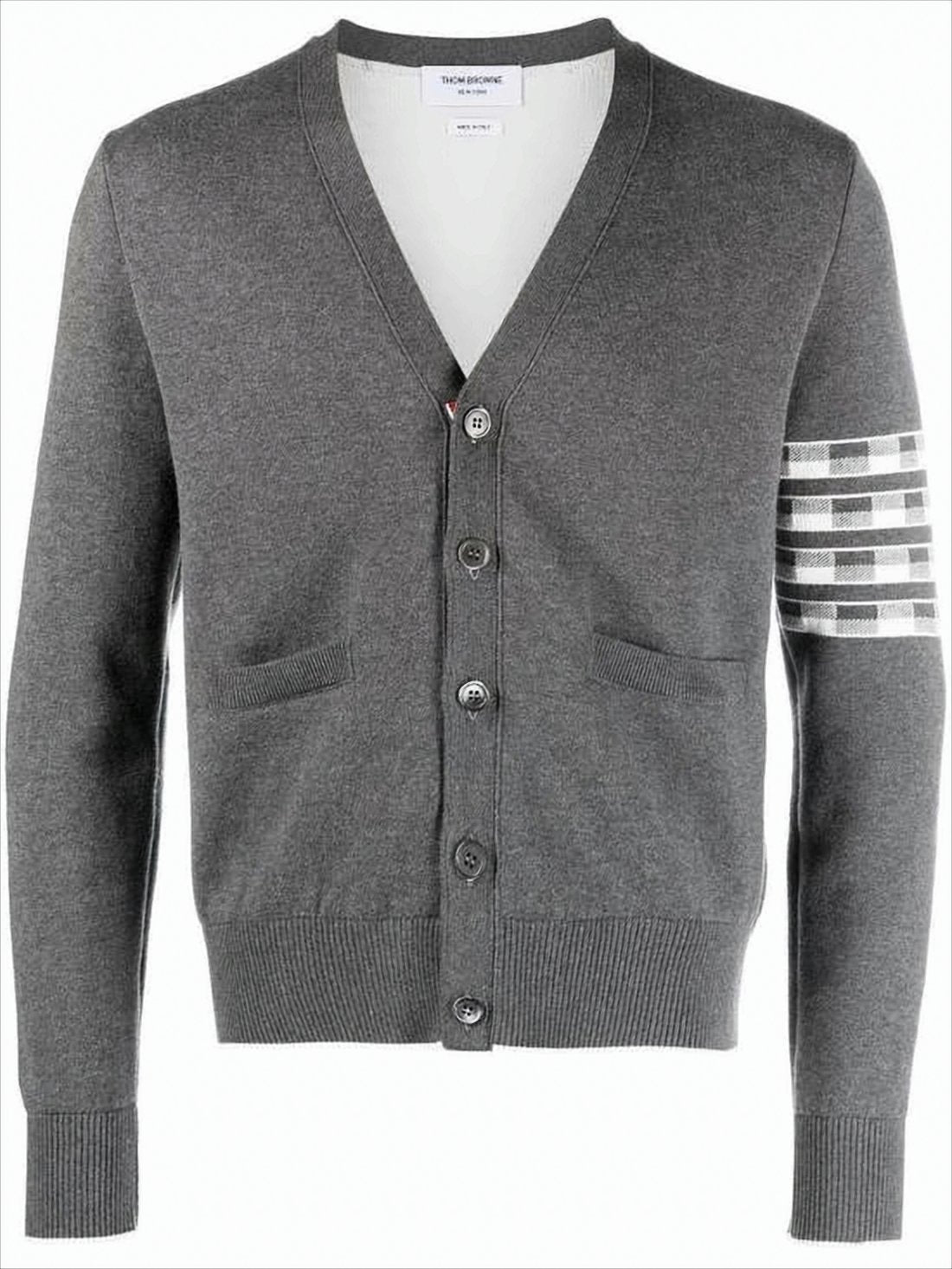 Classic V-Neck Cardigan with Dachshund Graphic
