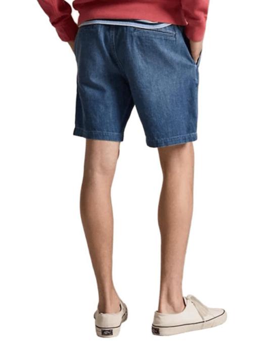 Medium Blue Denim Shorts With Relaxed Fit