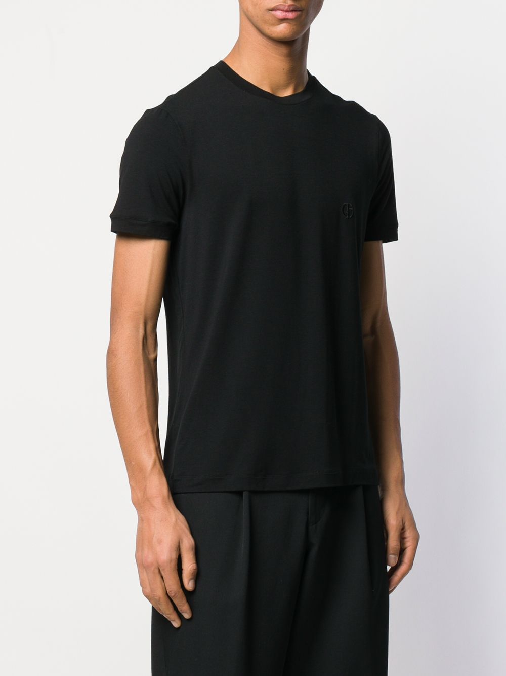 Short-Sleeve T-Shirt with Subtle Embroidered Logo