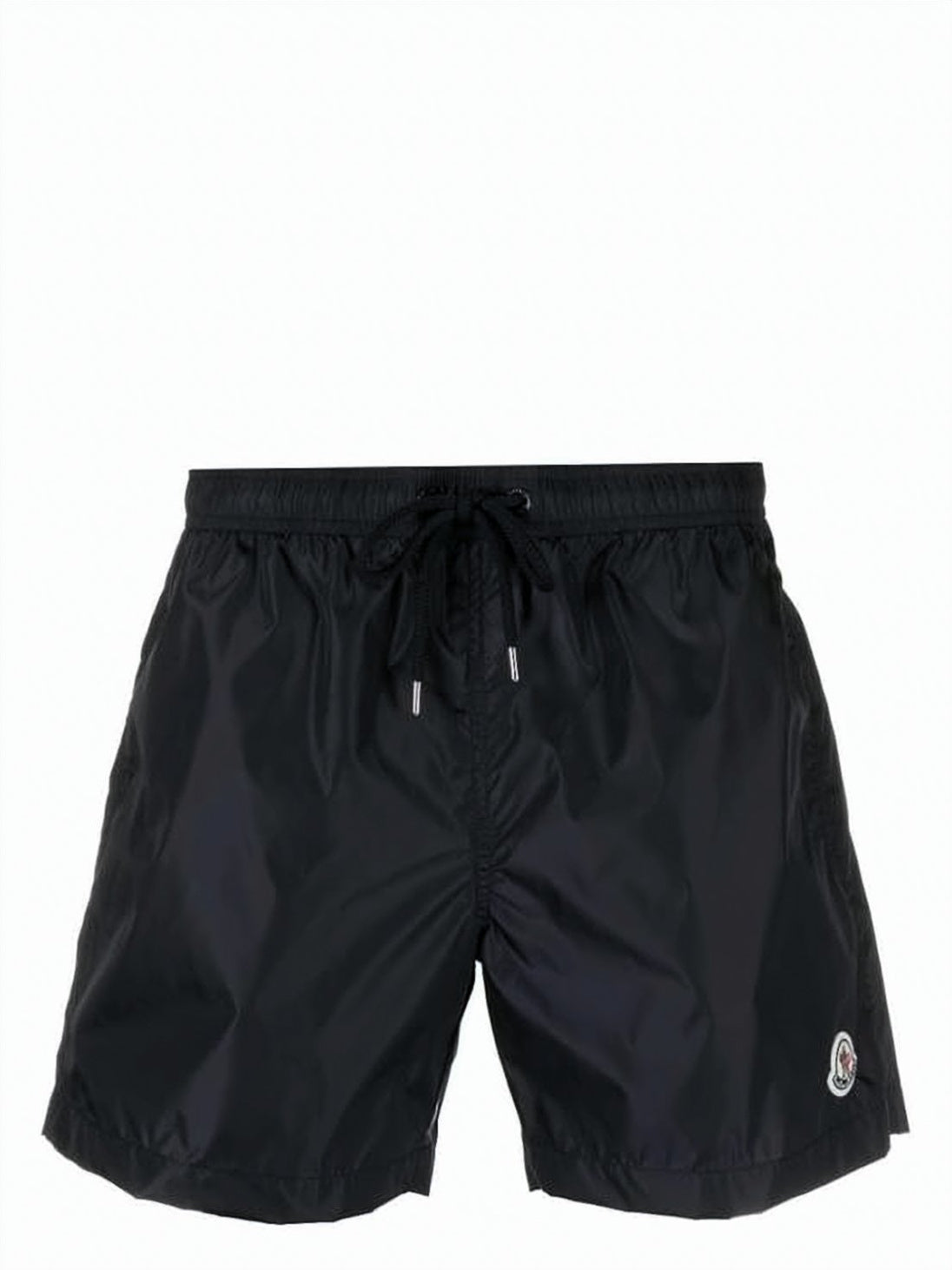 Black Polyamide Shorts with Elastic Waistband