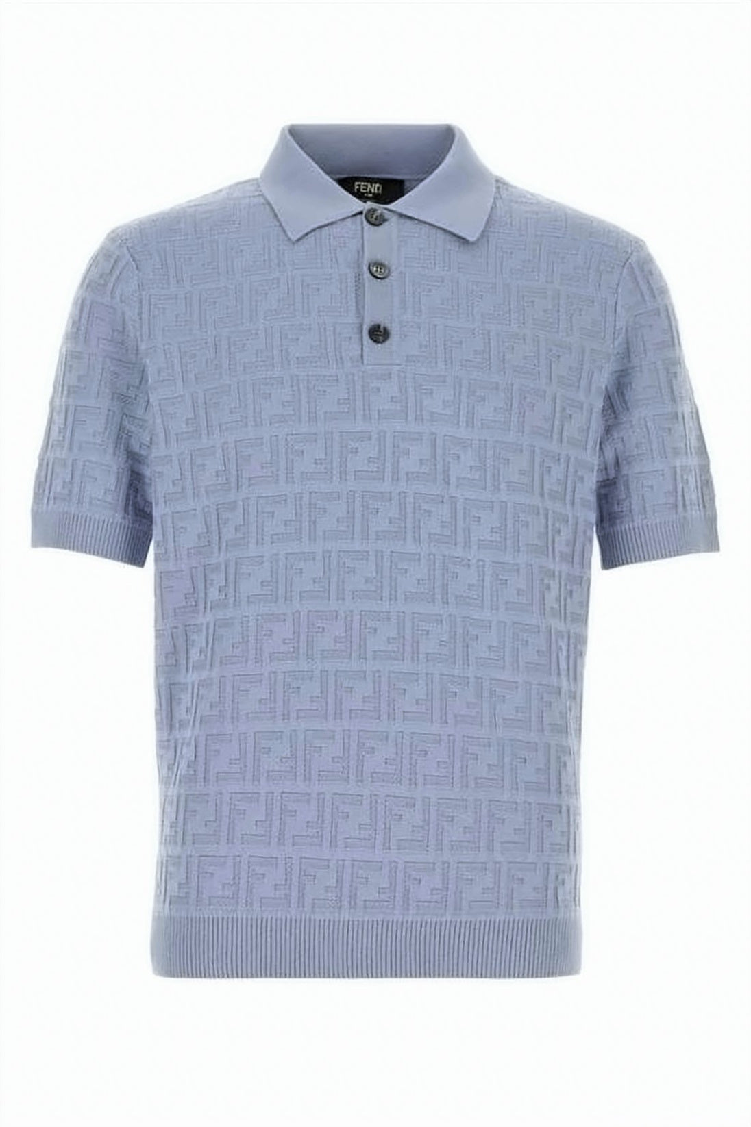 Textured Blue Polo Shirt
