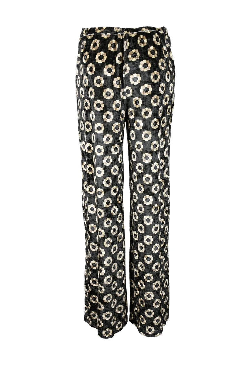 Stretch Trousers - Beige/Green