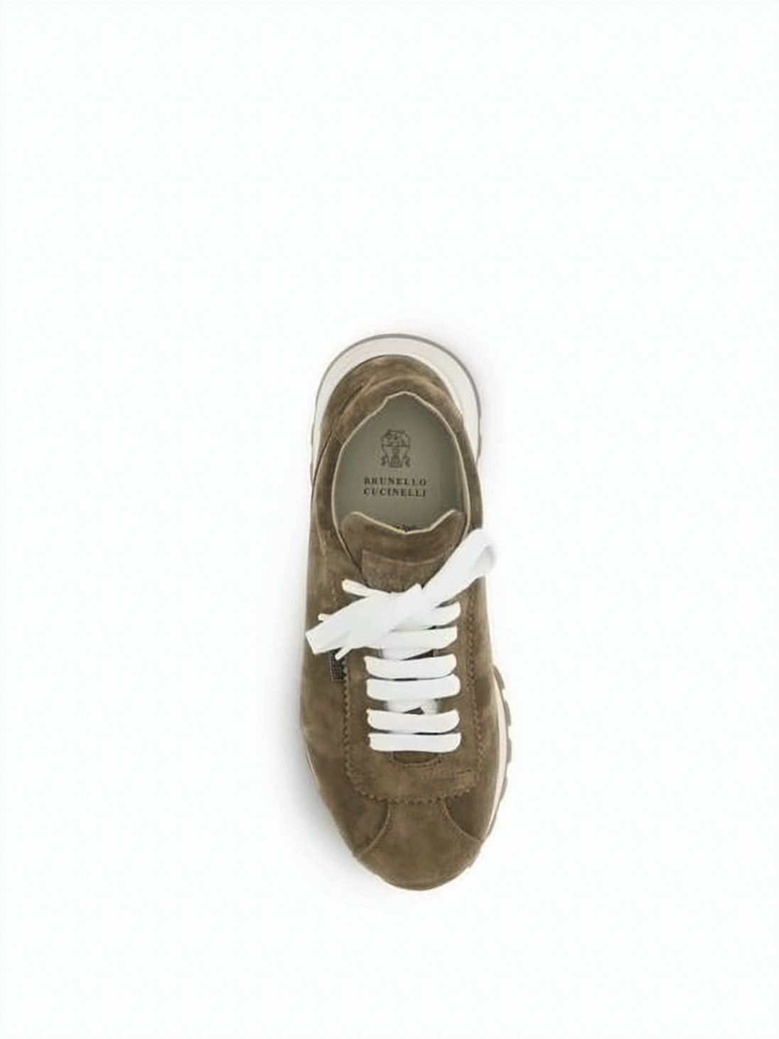 Shiny Tab Detail Suede Running Sneakers