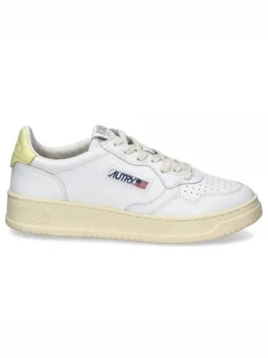 Smooth Leather Low-Top Sneakers with Perforated Detailing