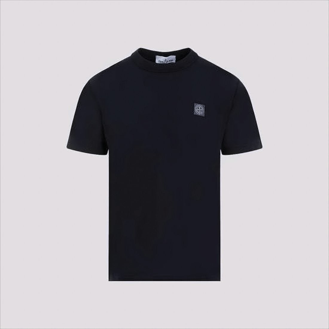Crew Neck Black Cotton T-Shirt