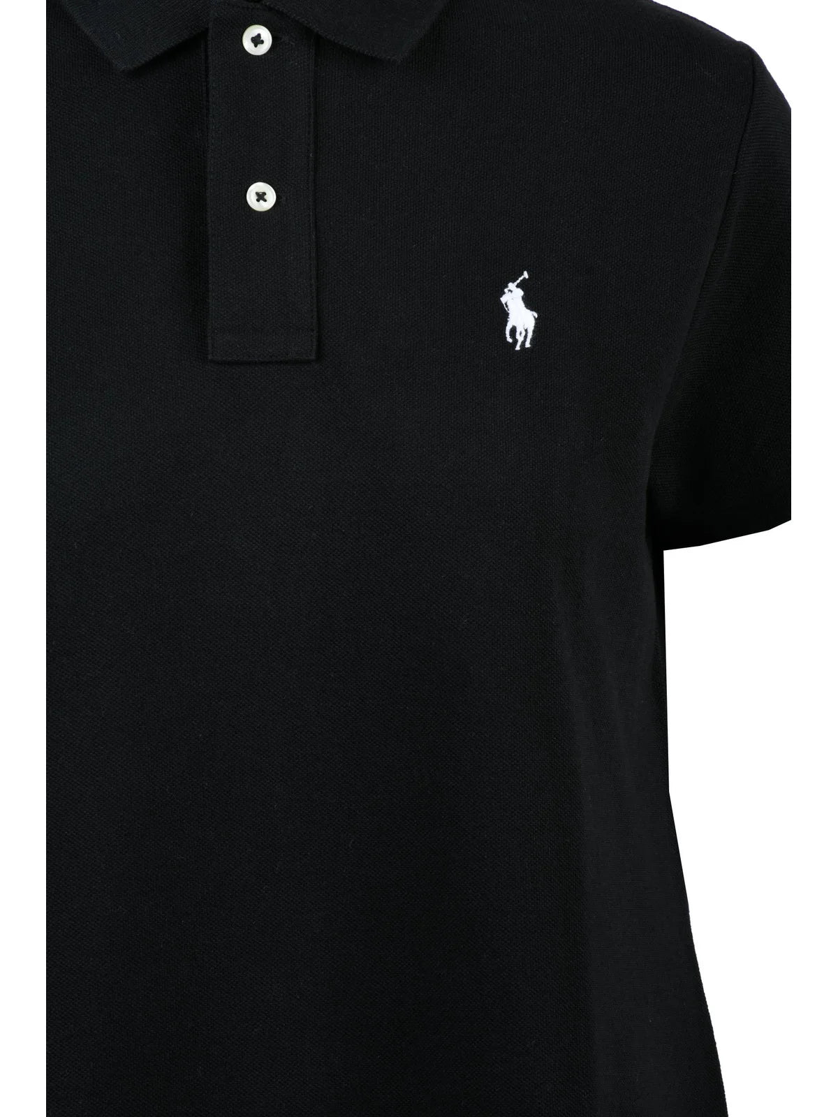 Black Cotton Polo Dress