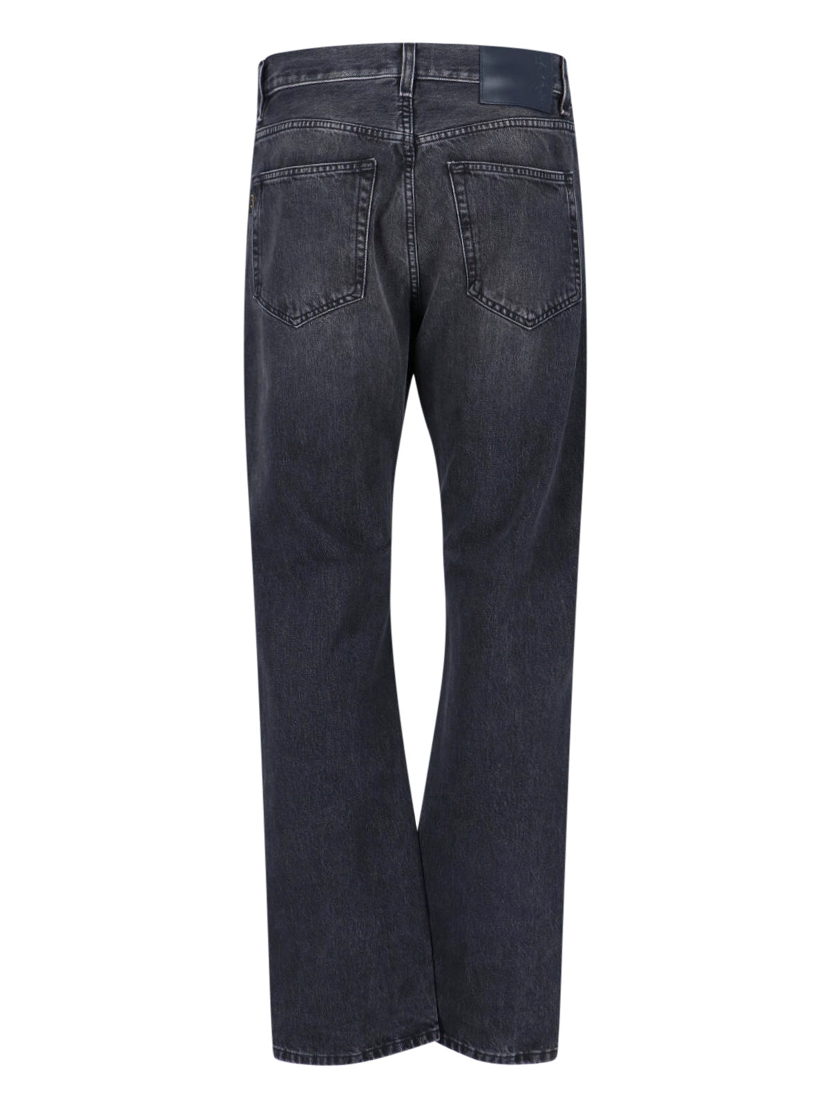 Black Blake Mid-Rise Straight Denim Jeans