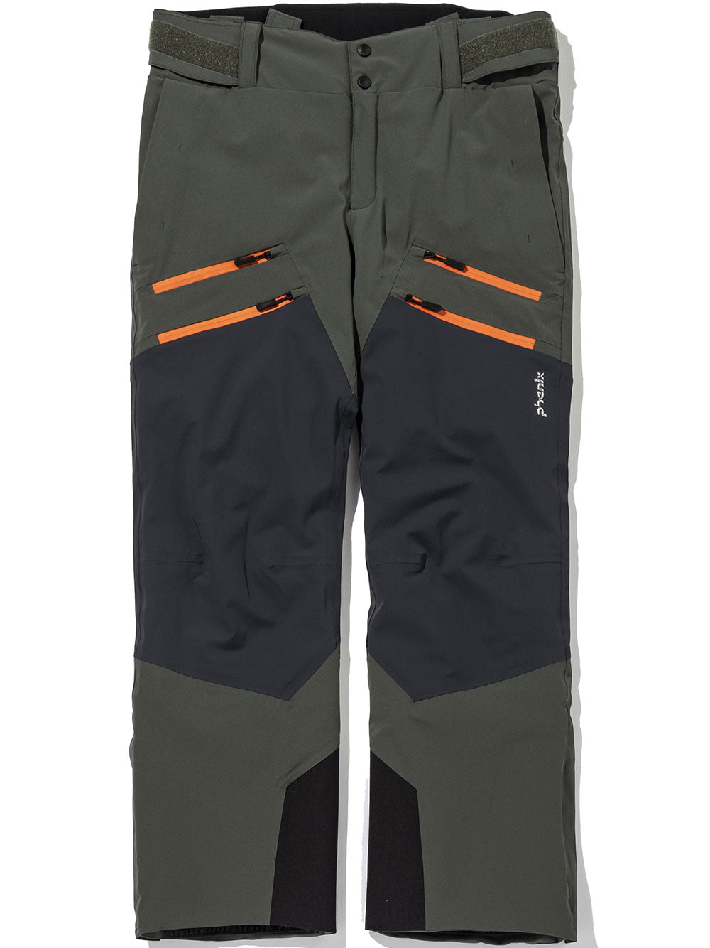 Olive Green/Black Twinpeaks Fabric Ski Pants
