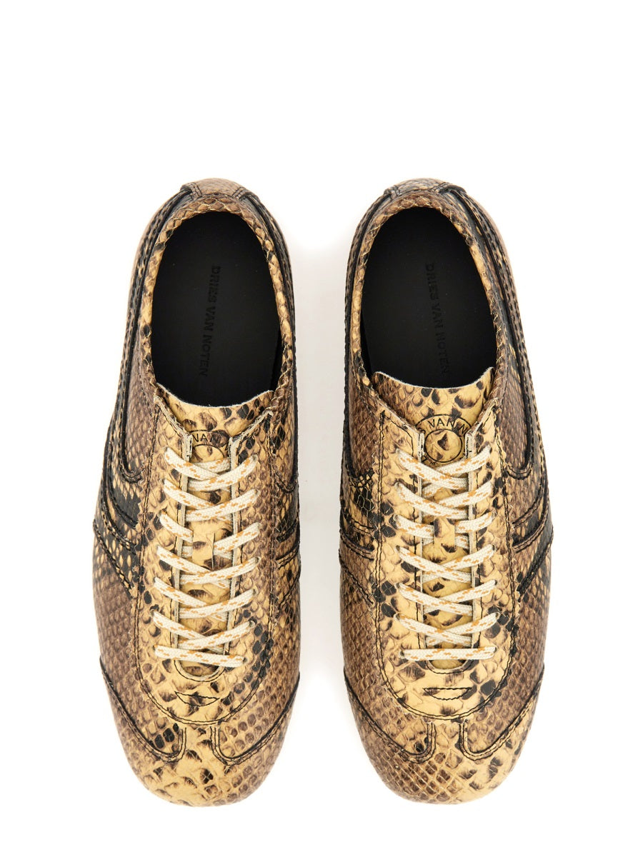 White Calf Leather Sneaker With Refined Silhouette