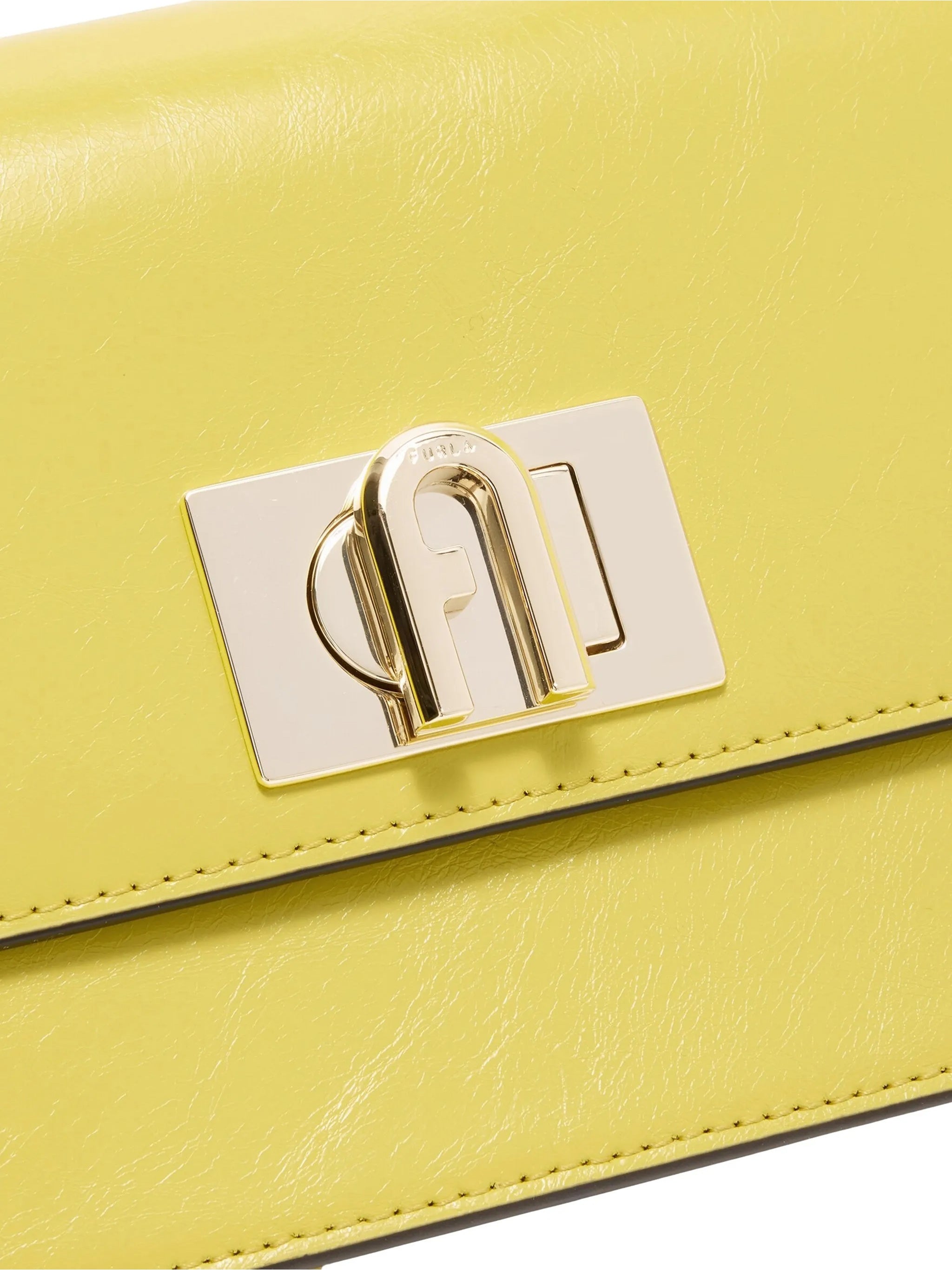 Yellow 1927 Mini Leather Turn-Lock Bag