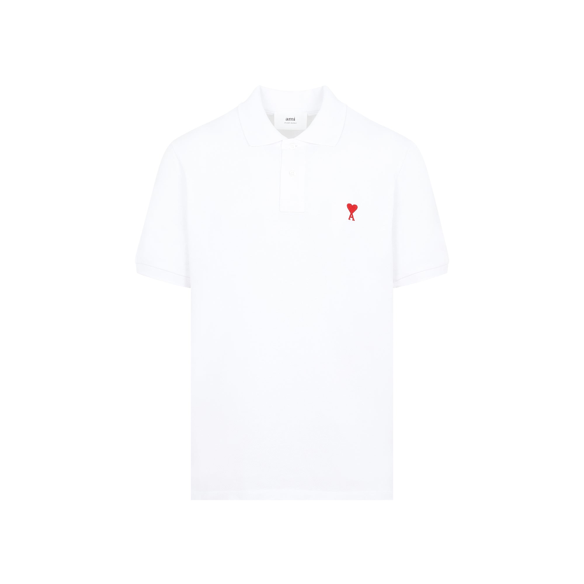 White Polo Shirt With Logo Embroidery