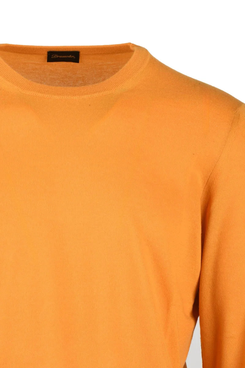 Crew Neck Sweater Cashmere - Yellow