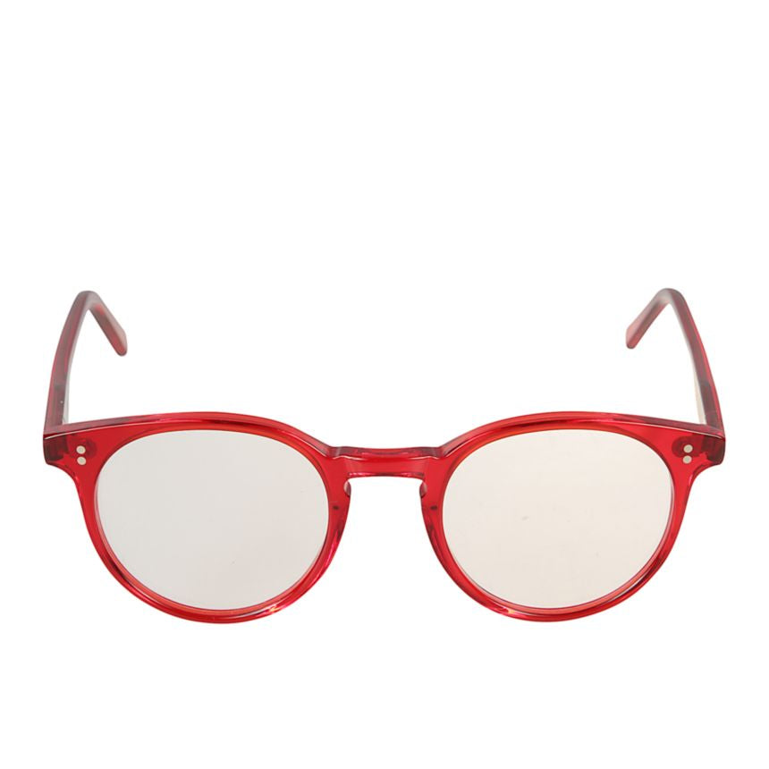 Chyli/N Translucent Red Round Frame Eyeglasses with Glossy Finish