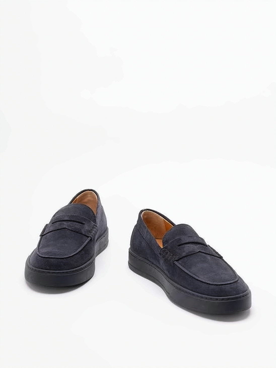Penny Loafers in Soft Suede Calf Leather