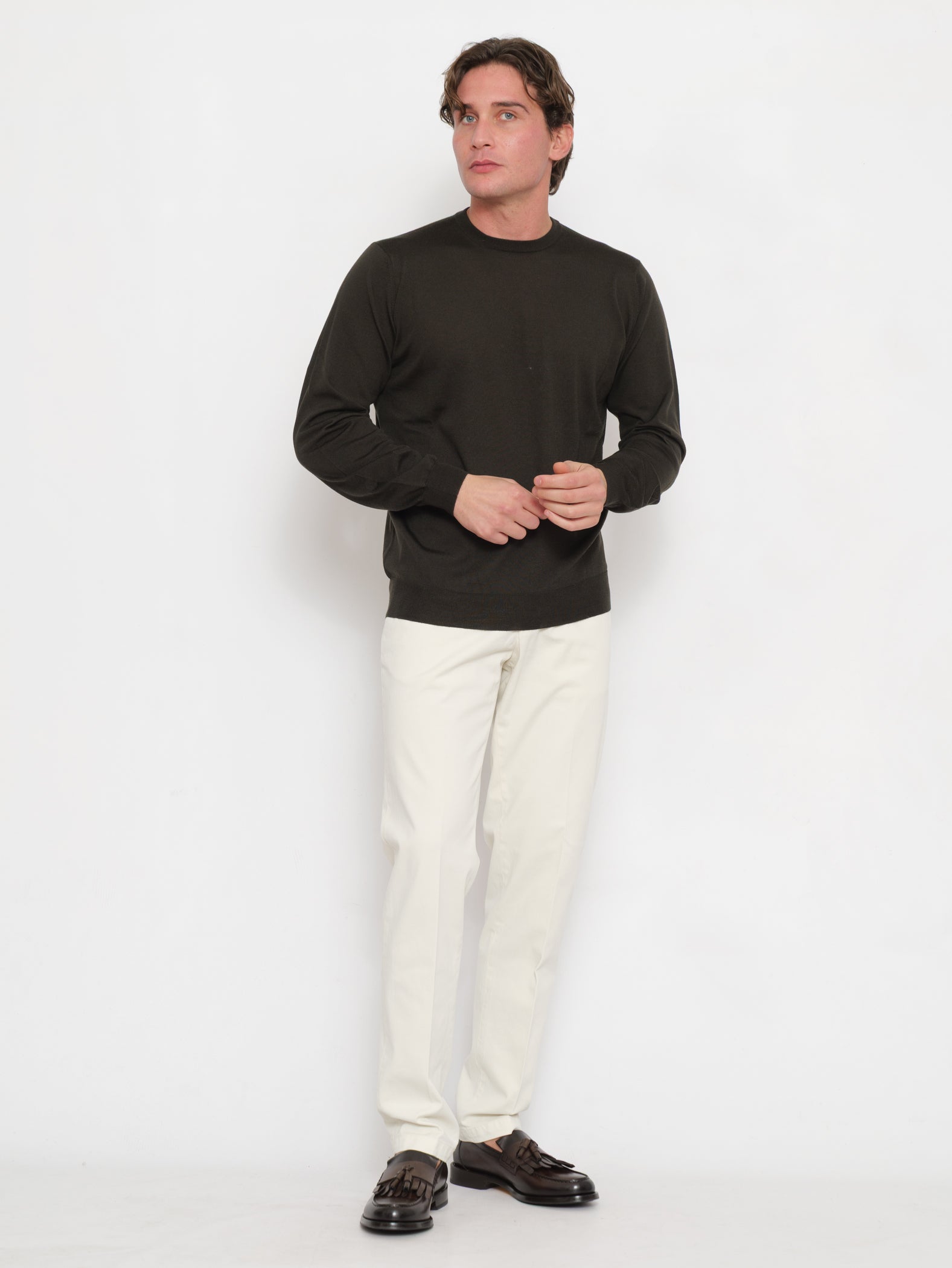 Classic Merino Wool Crew Neck Sweater