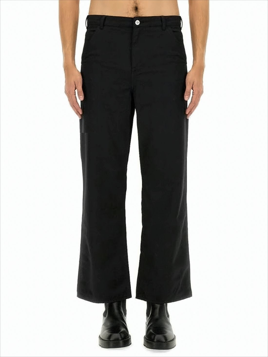 Straight-Leg Pants with Classic Waistband