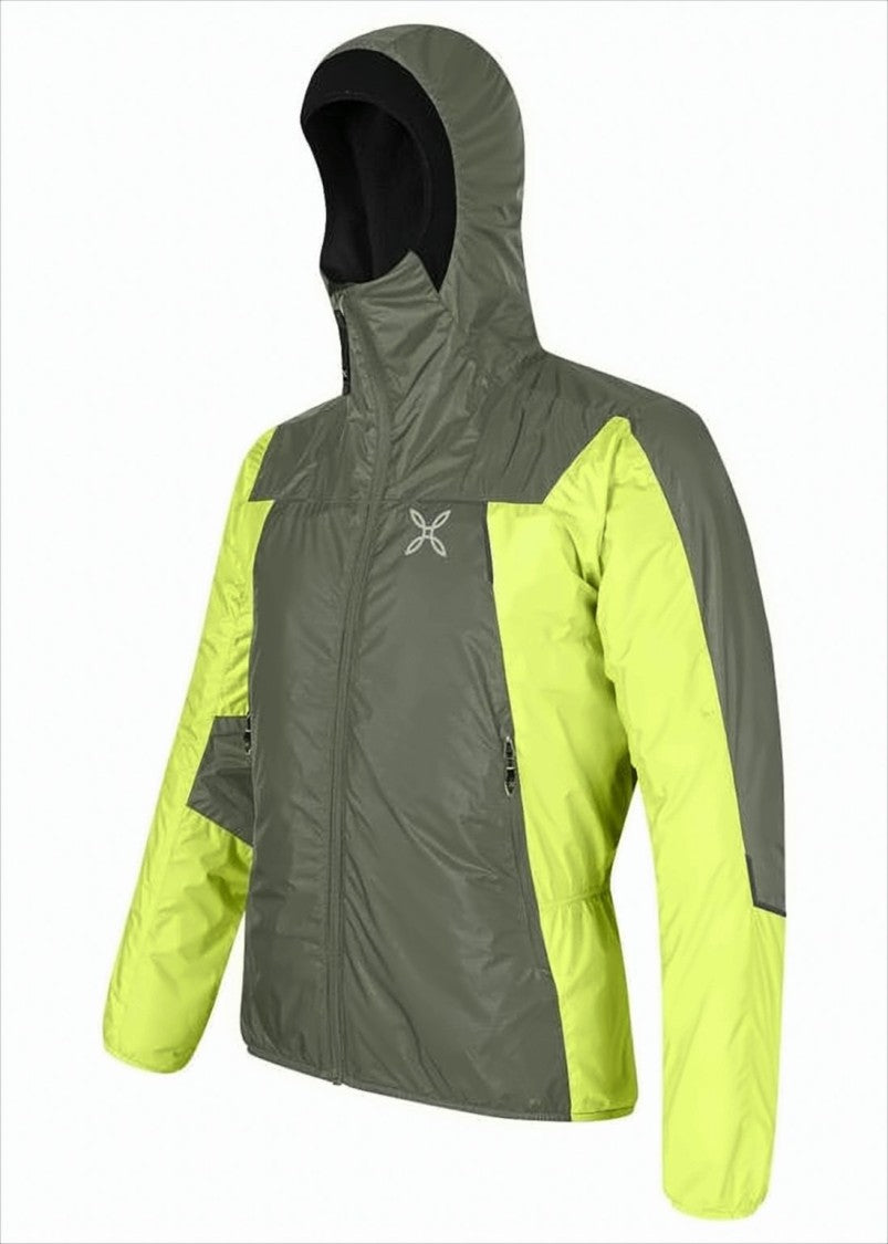 Two-Tone Olive Green And Bright Yellow Insulated Jacket