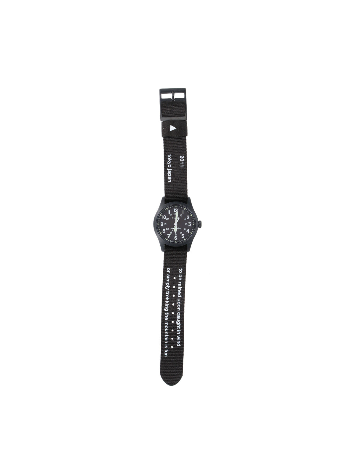 Black Stainless Steel Expedition Fabric Watch