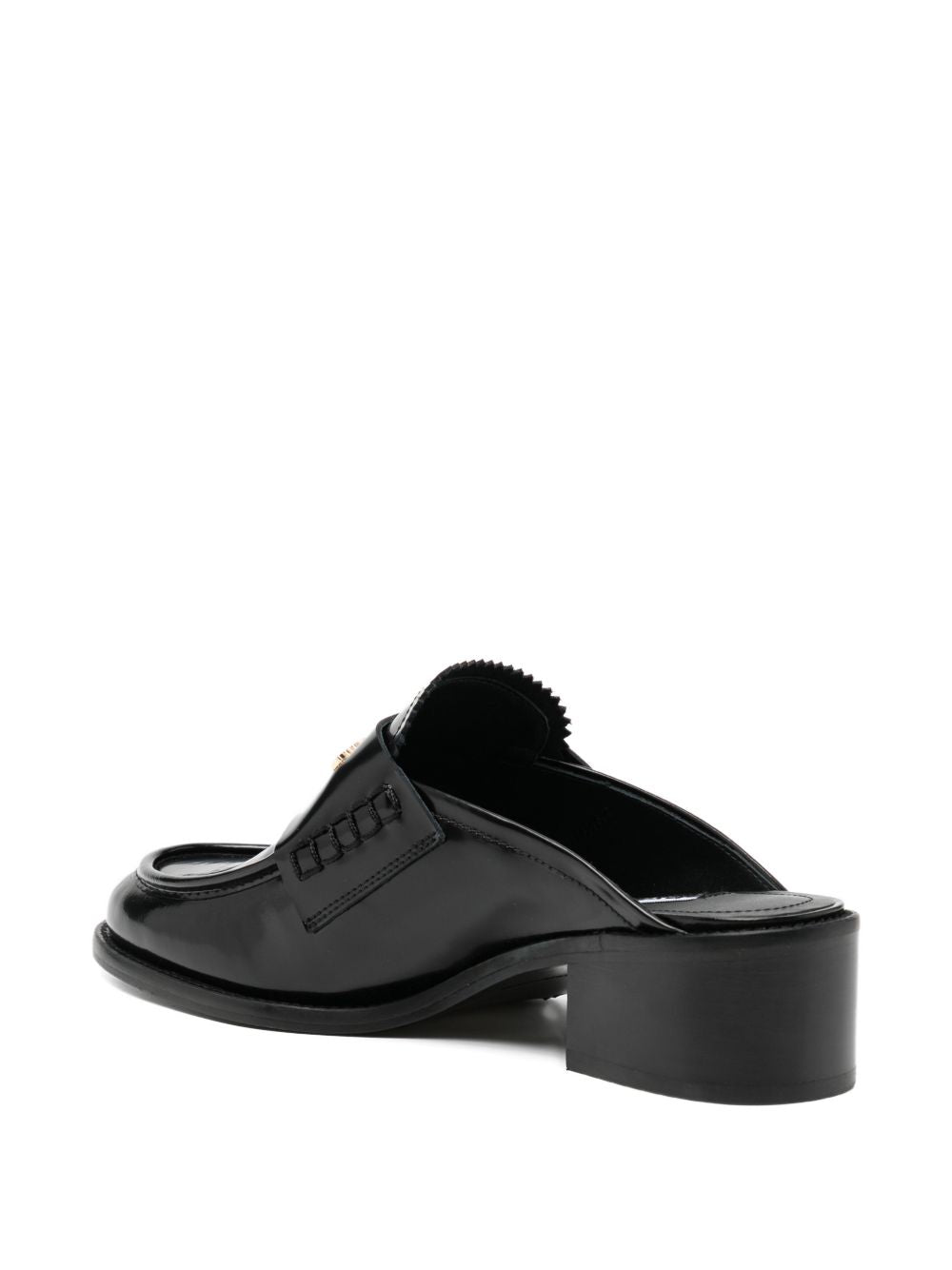 Glossy Black Flat Shoes