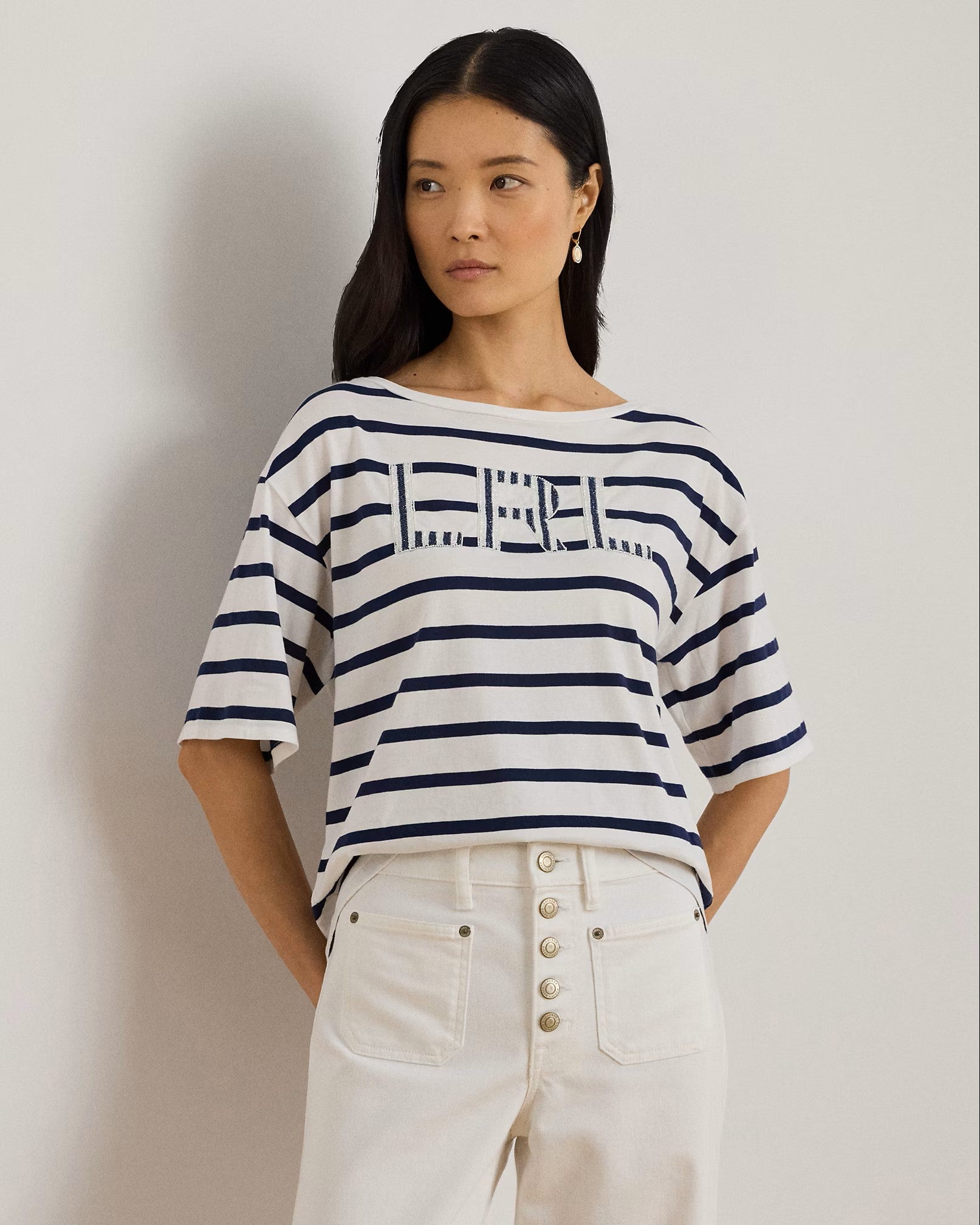 White Cotton Jersey Tshirt