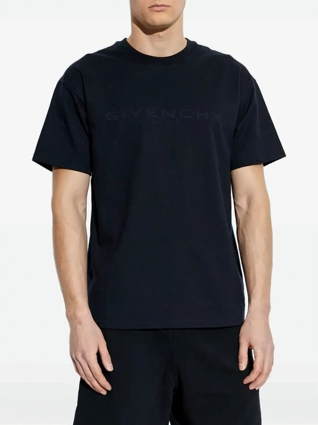 Black Smooth Cotton Silk Logo T-Shirt