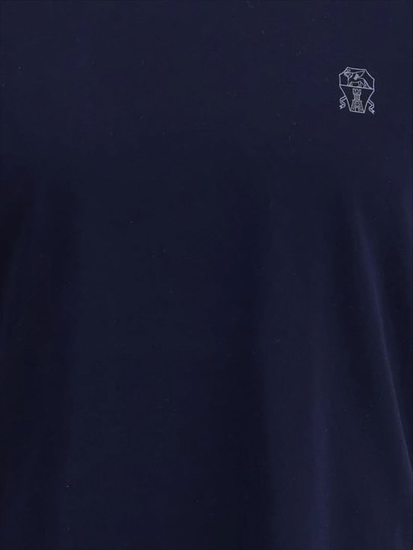 Crew Neck T-Shirt with Subtle Emblem