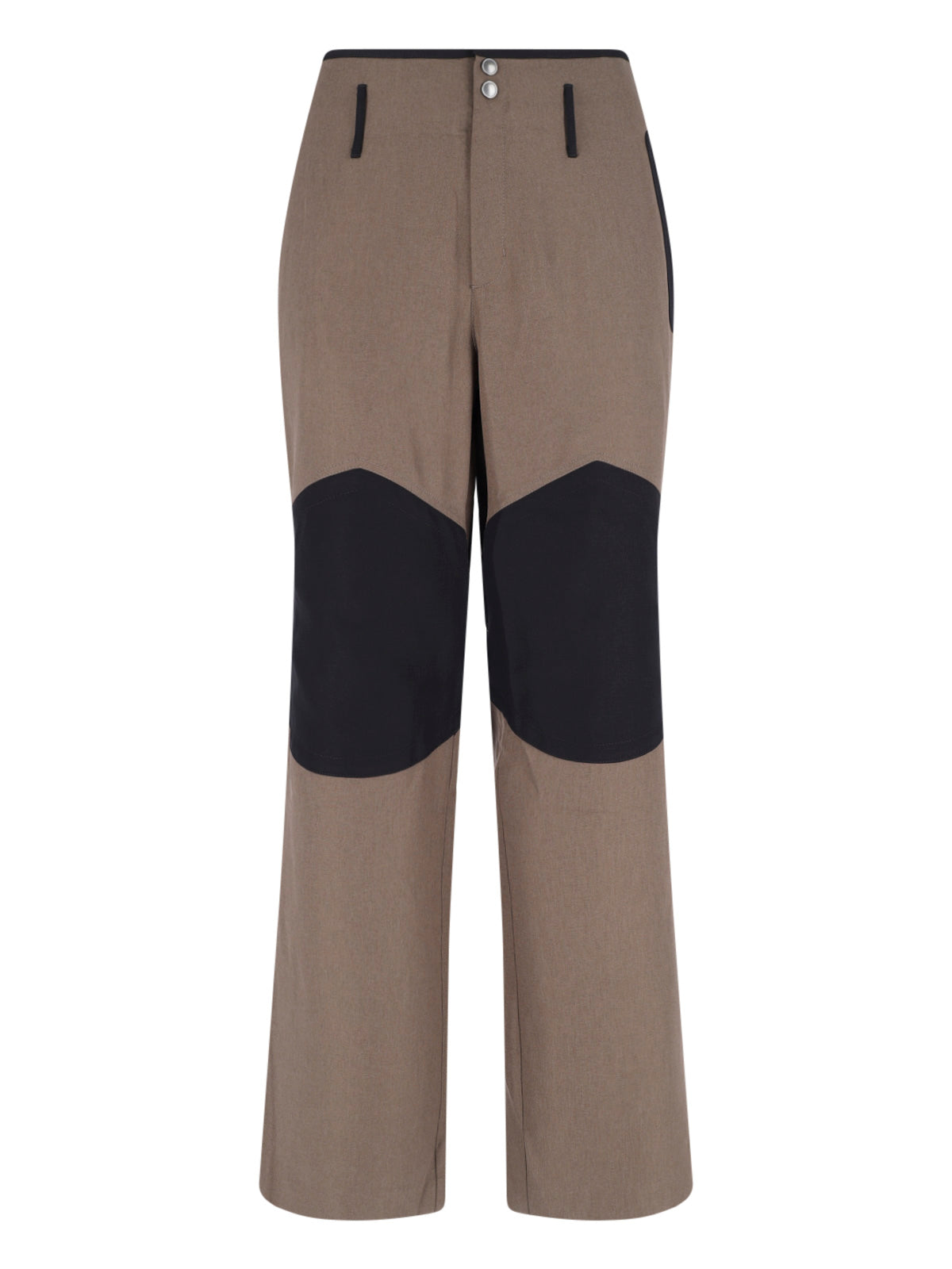 Grey Straight-Leg Patched Utilitarian Trousers