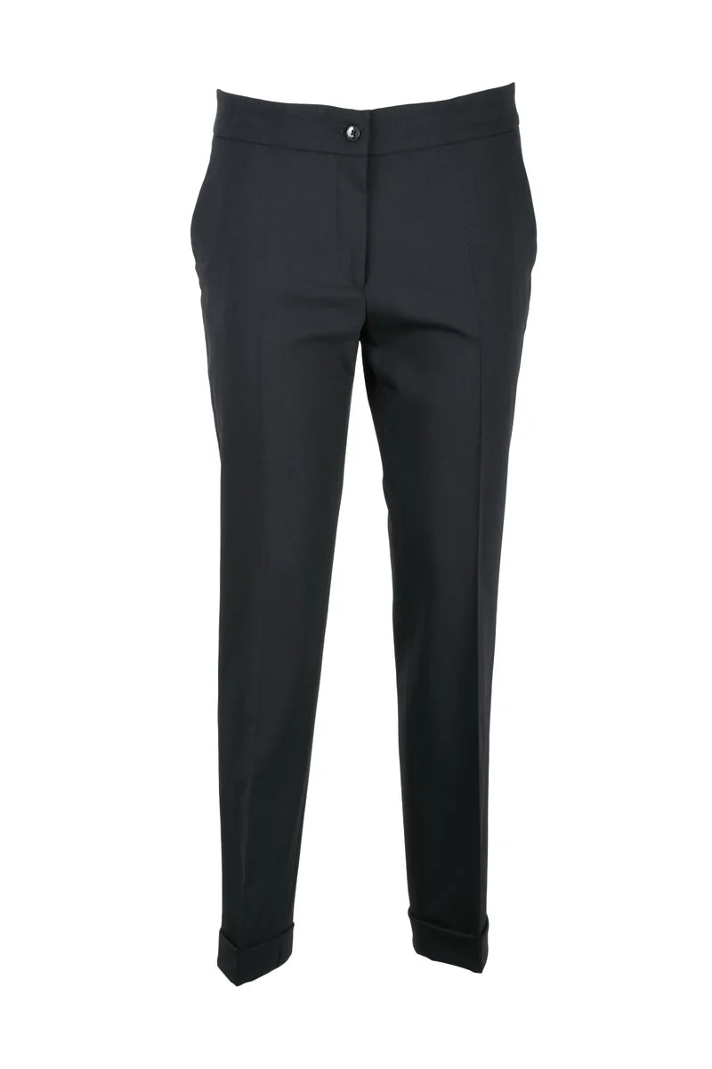 Virgin Wool Trousers - Black