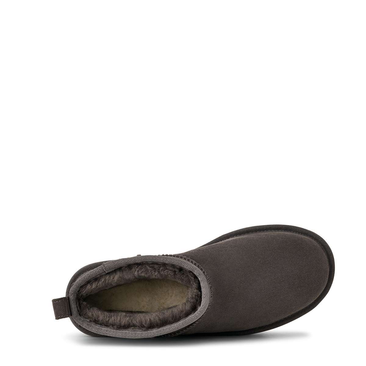 Charcoal Suede Classic Ultra Mini Platform Ankle Boots