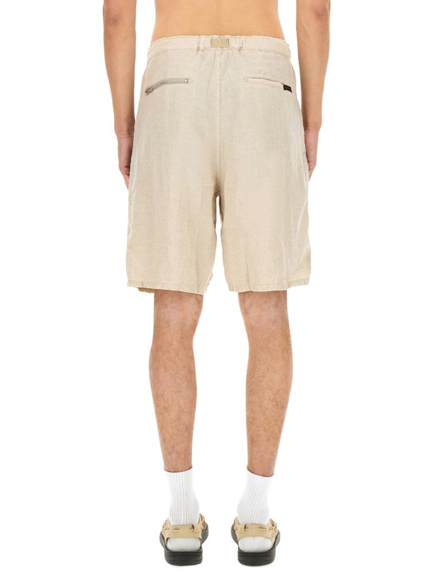 Relaxed Fit Linen Shorts With Practical Pockets