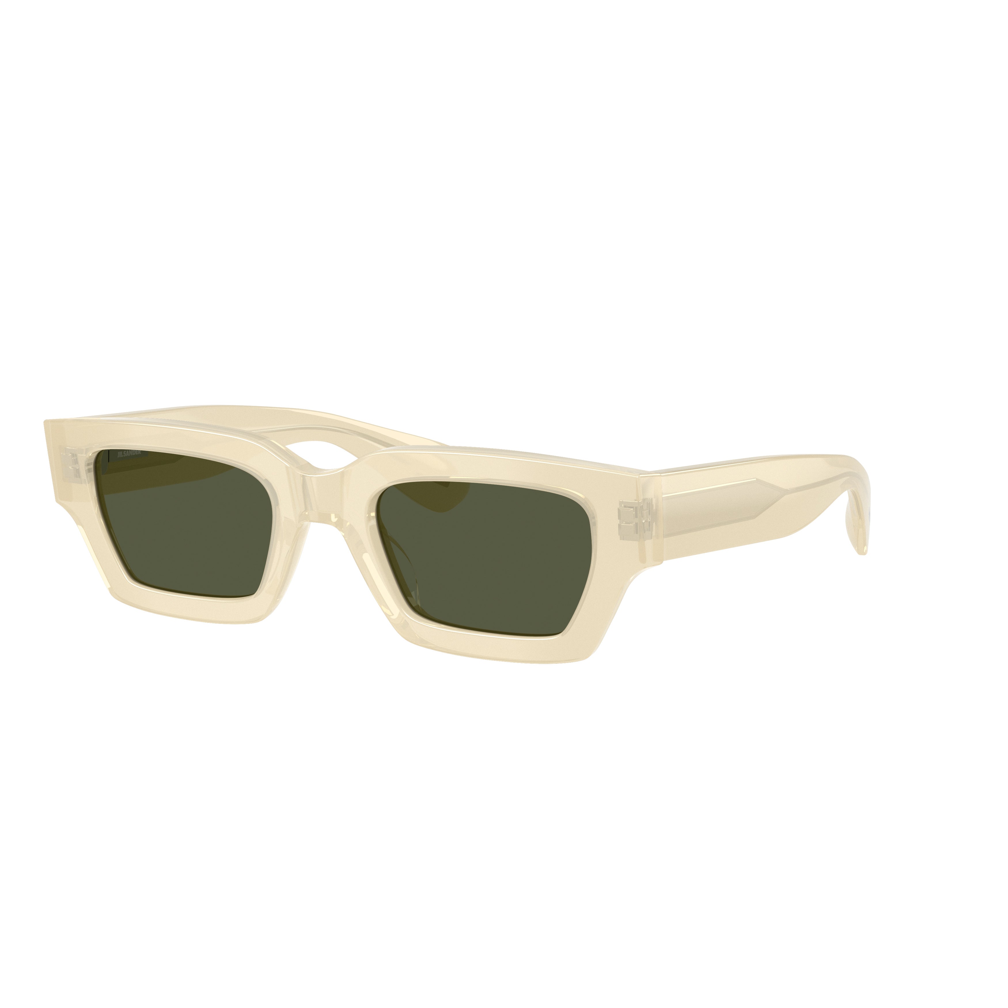 0ov5612su Bold Rectangular Frame Sunglasses with Dark Green Lenses