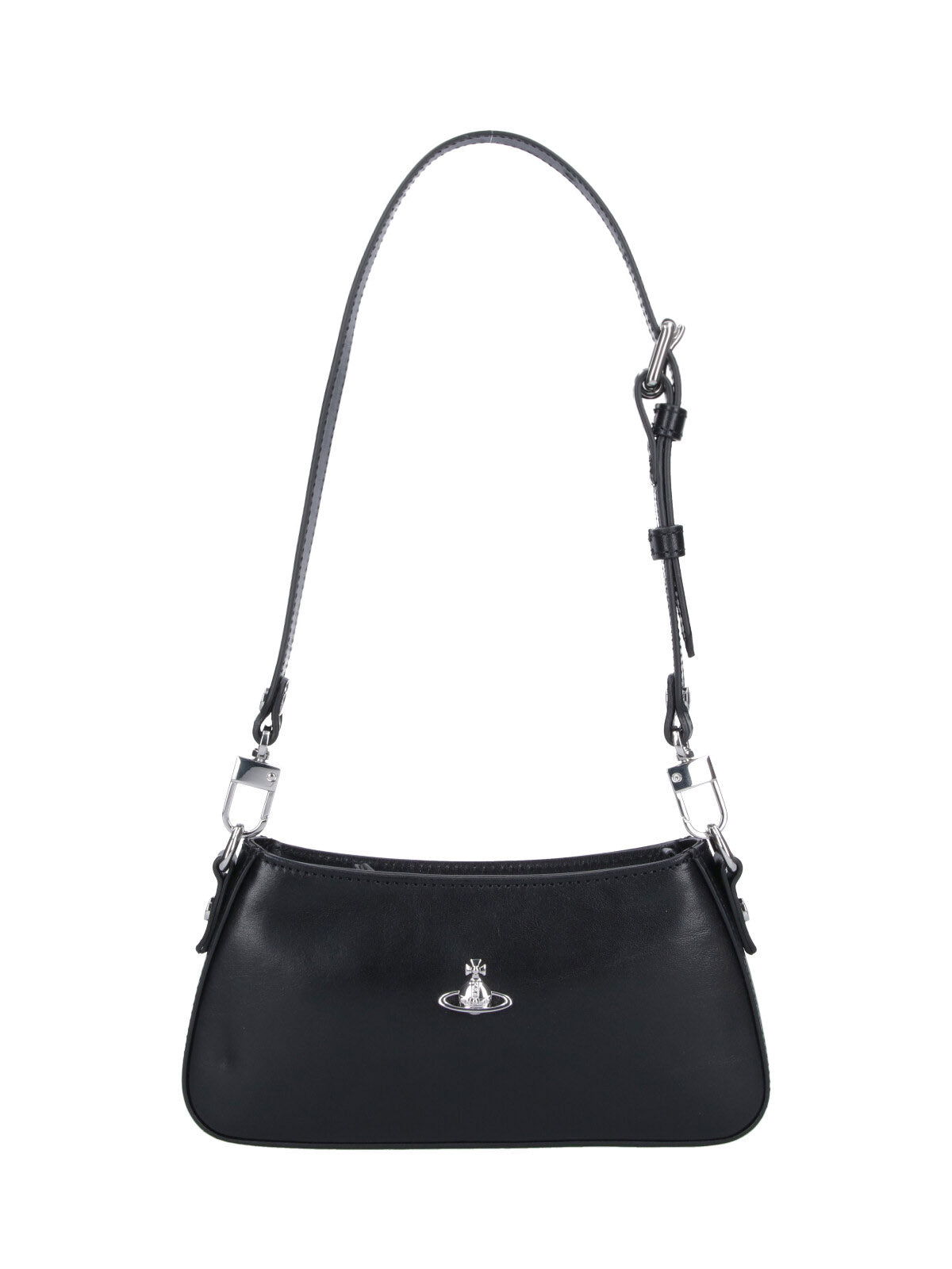 Black Tasha Structured Leather Shoulder Bag