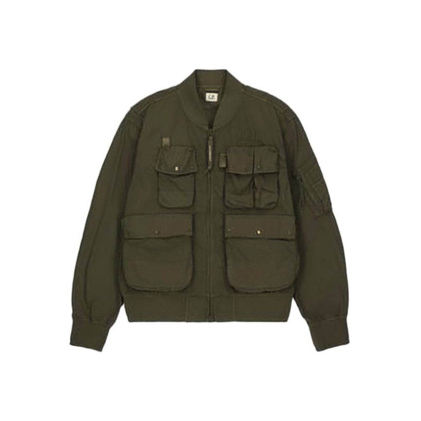 Utility-Style Green Cotton Jacket