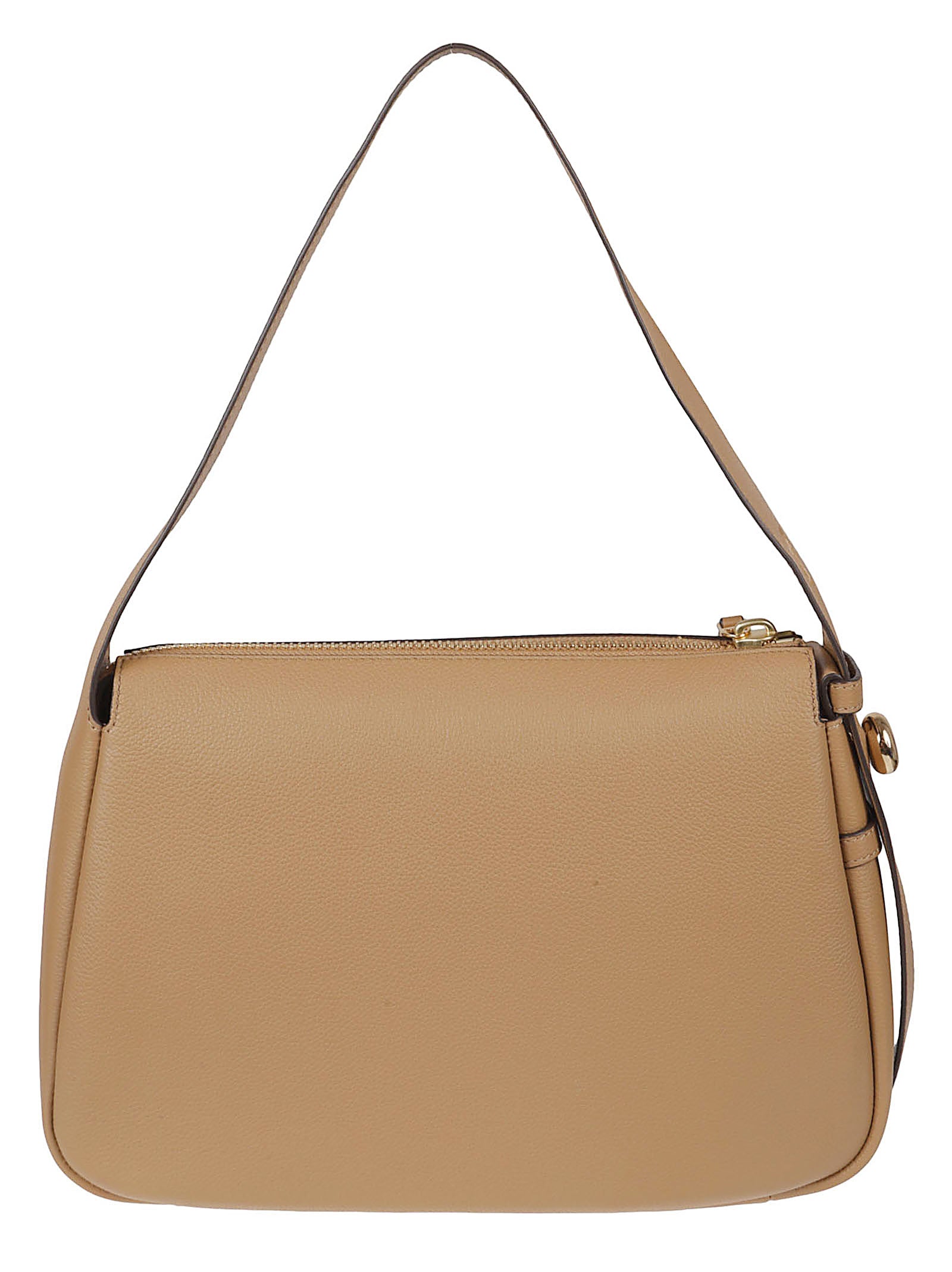 Textured Leather Handbag With Adjustable Strap