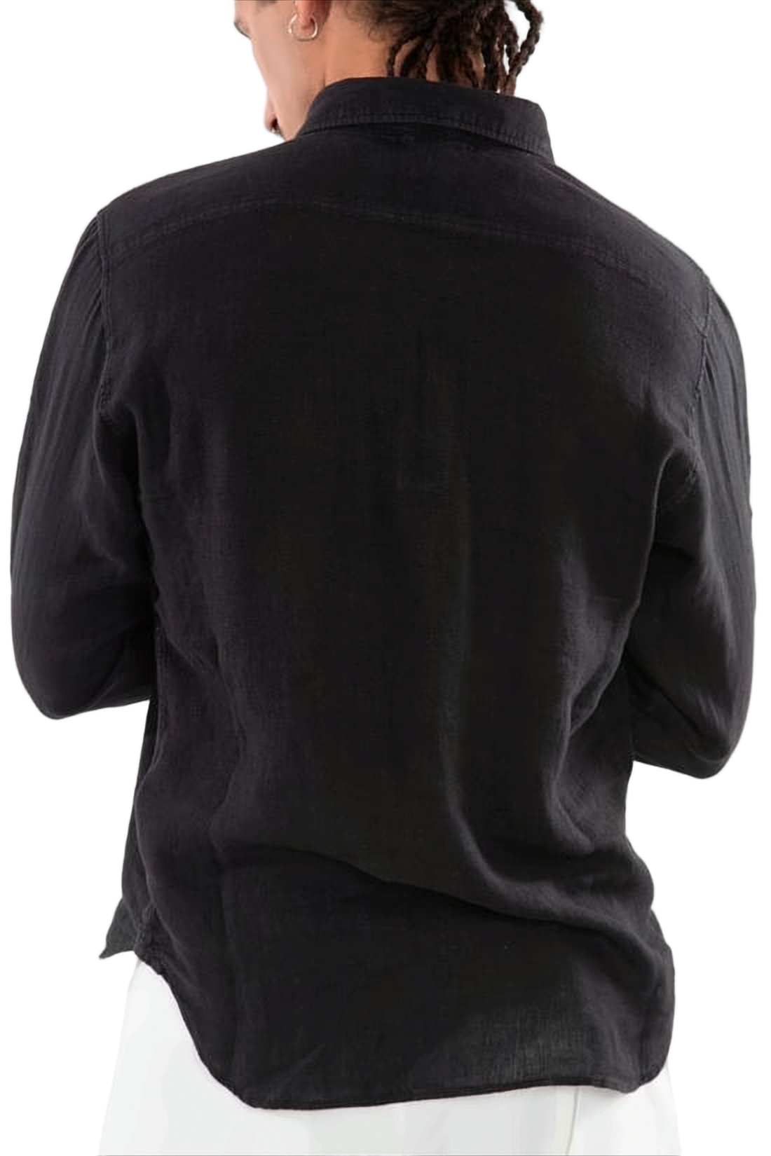Relaxed Fit Long-Sleeve Linen Shirt