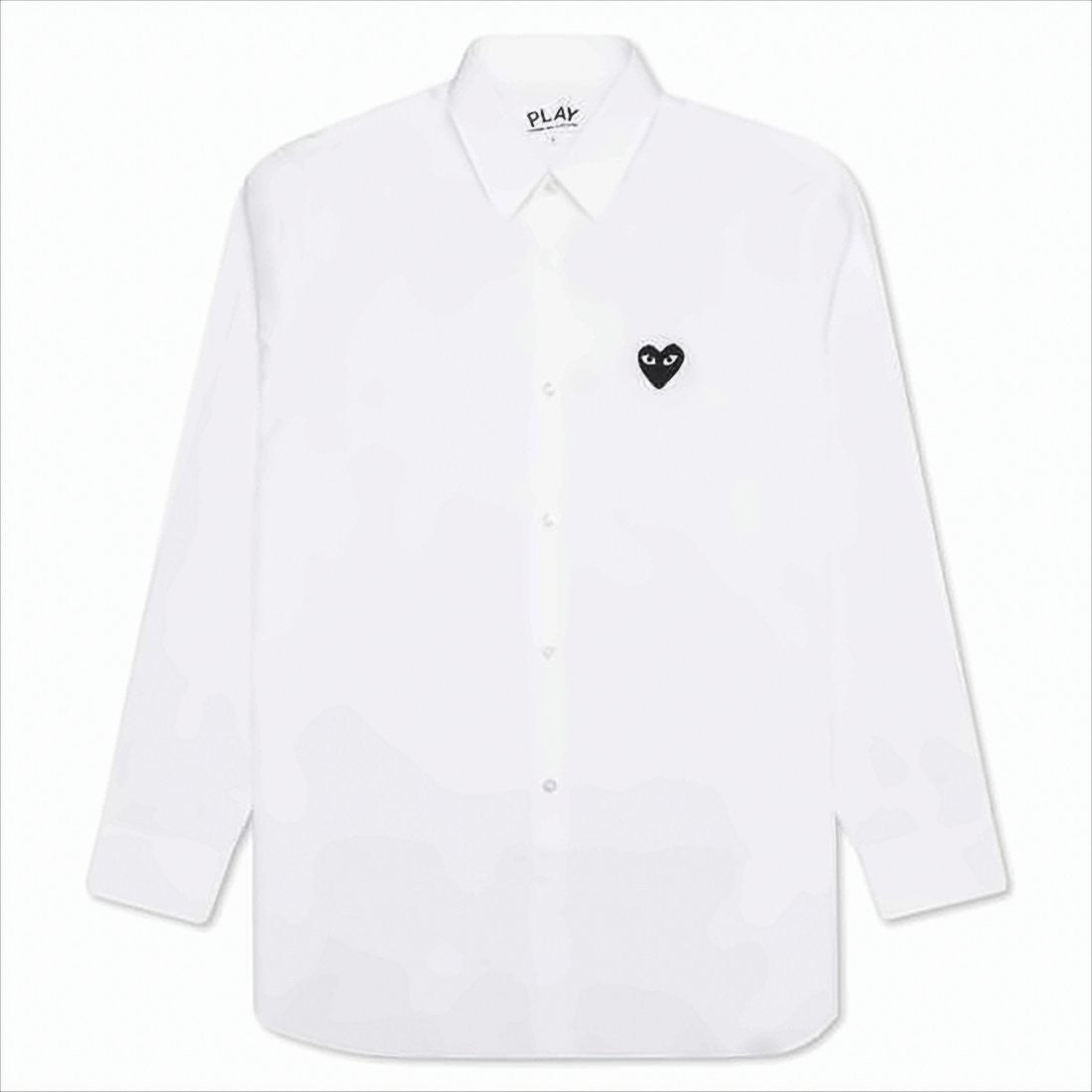 Long-Sleeve Cotton Shirt with Emblematic Heart