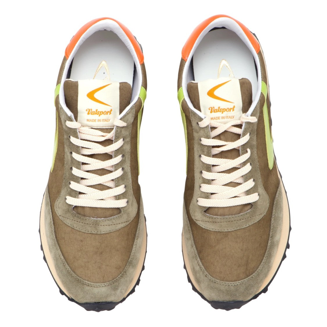 Brown Suede And Technical Fabric Sneakers