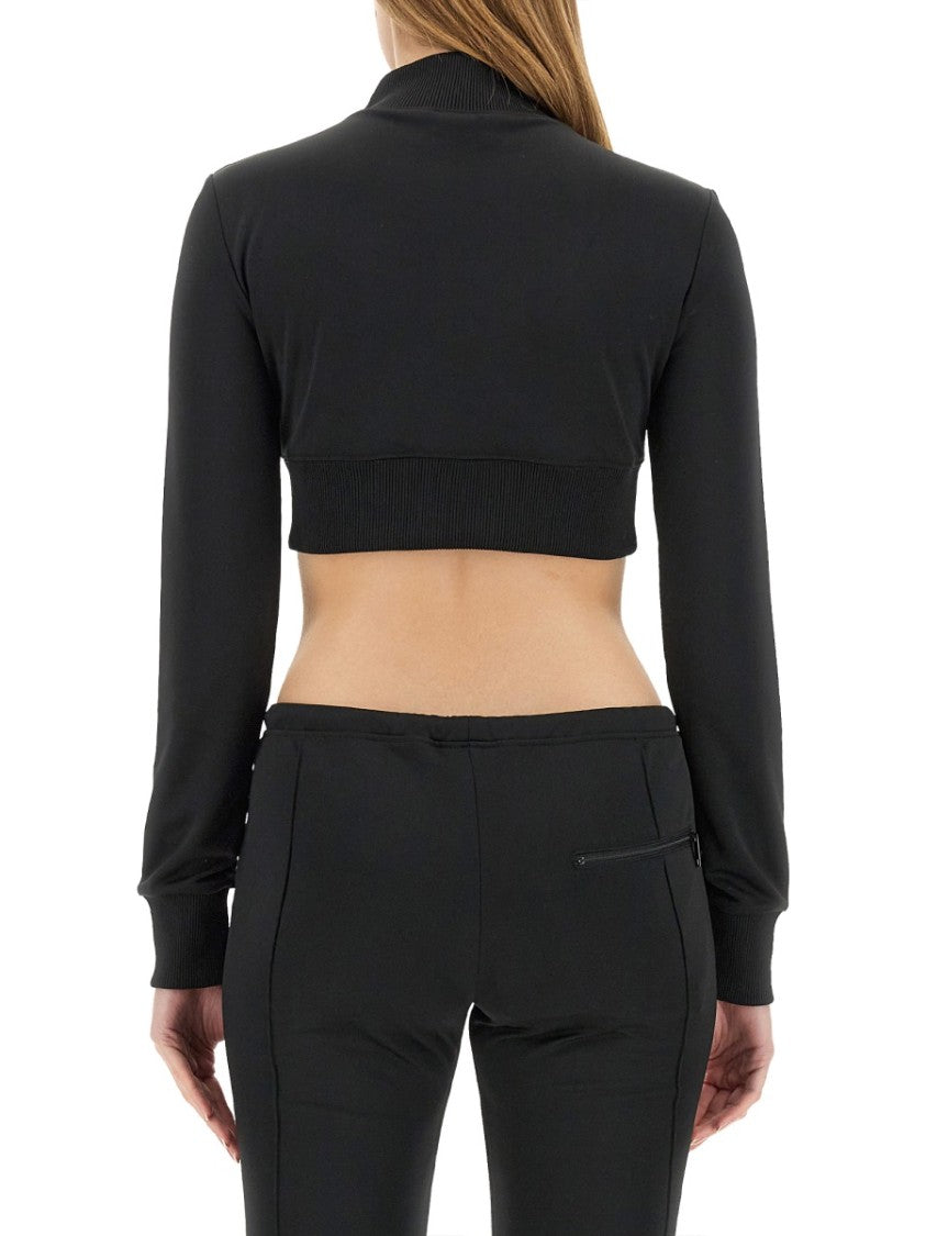 Cropped Jacket With High Collar