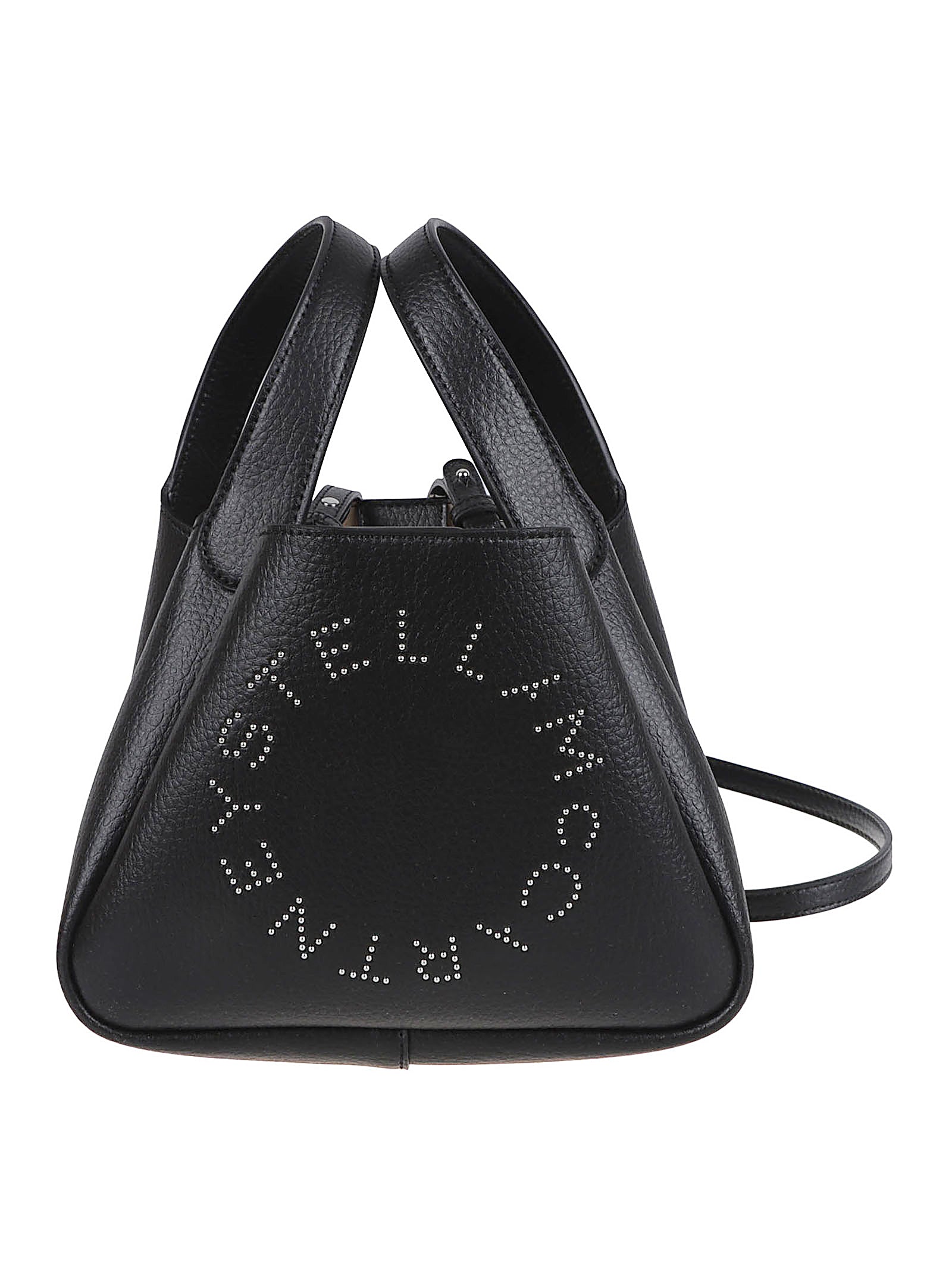 Triangular-Shaped Handbag with Textured Finish