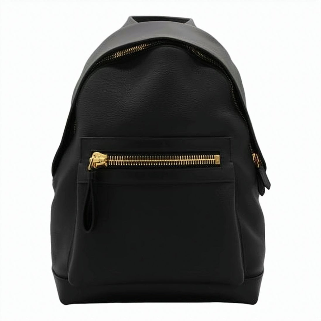 Calf Leather Backpack with Gold-tone Accents