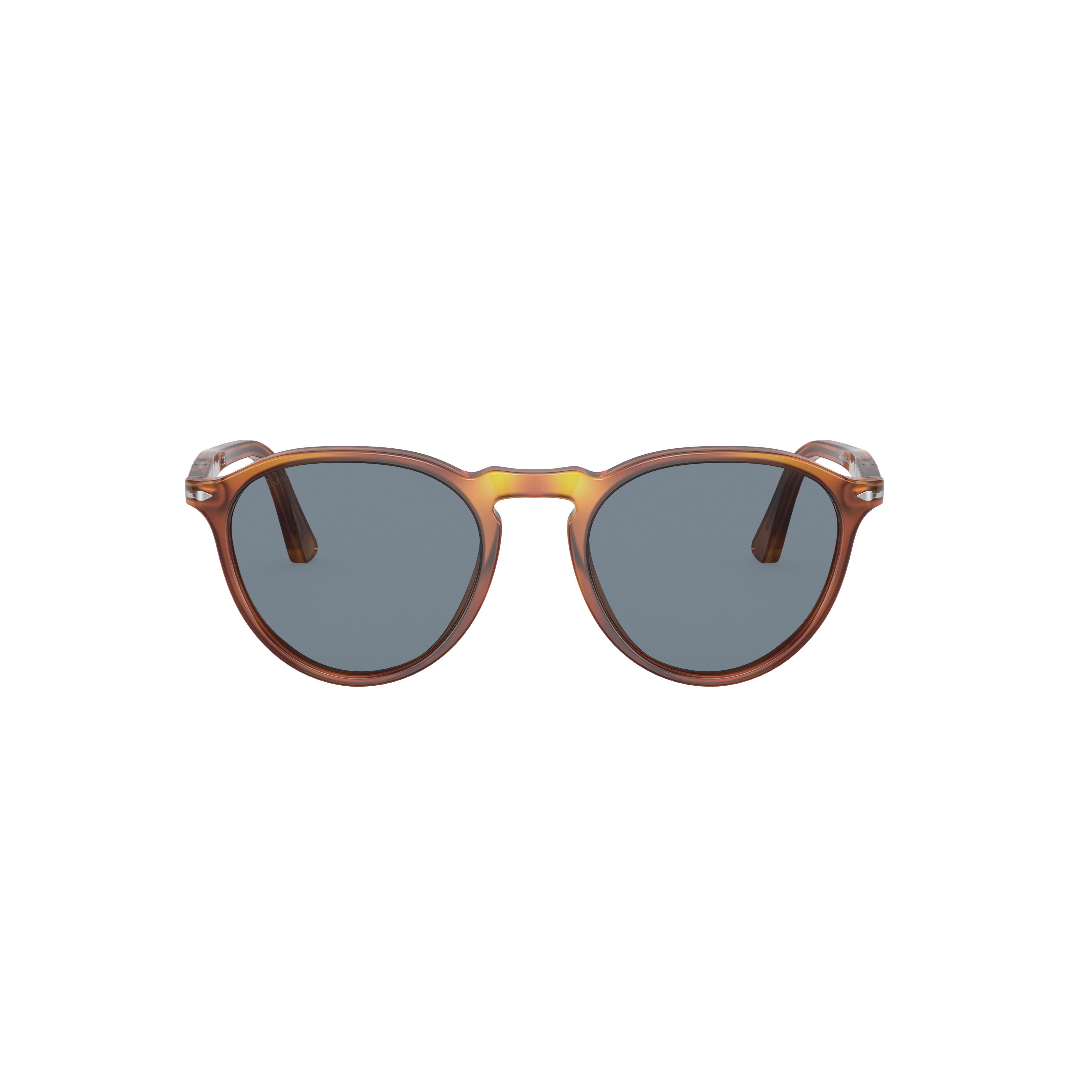 0po3286s Rounded Acetate Sunglasses with Tortoiseshell Pattern