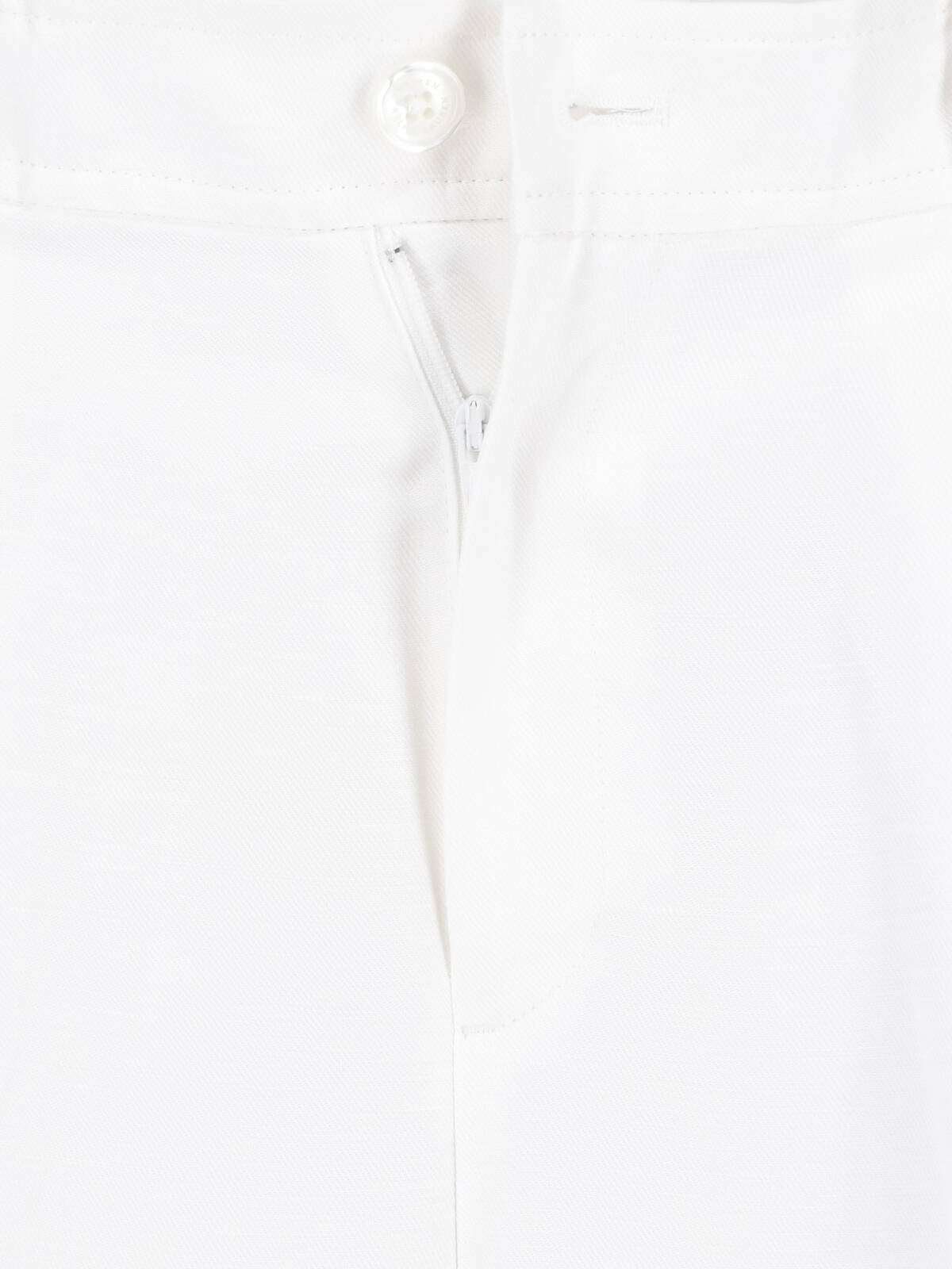 White Tailored High-Waisted Straight-Leg Trousers