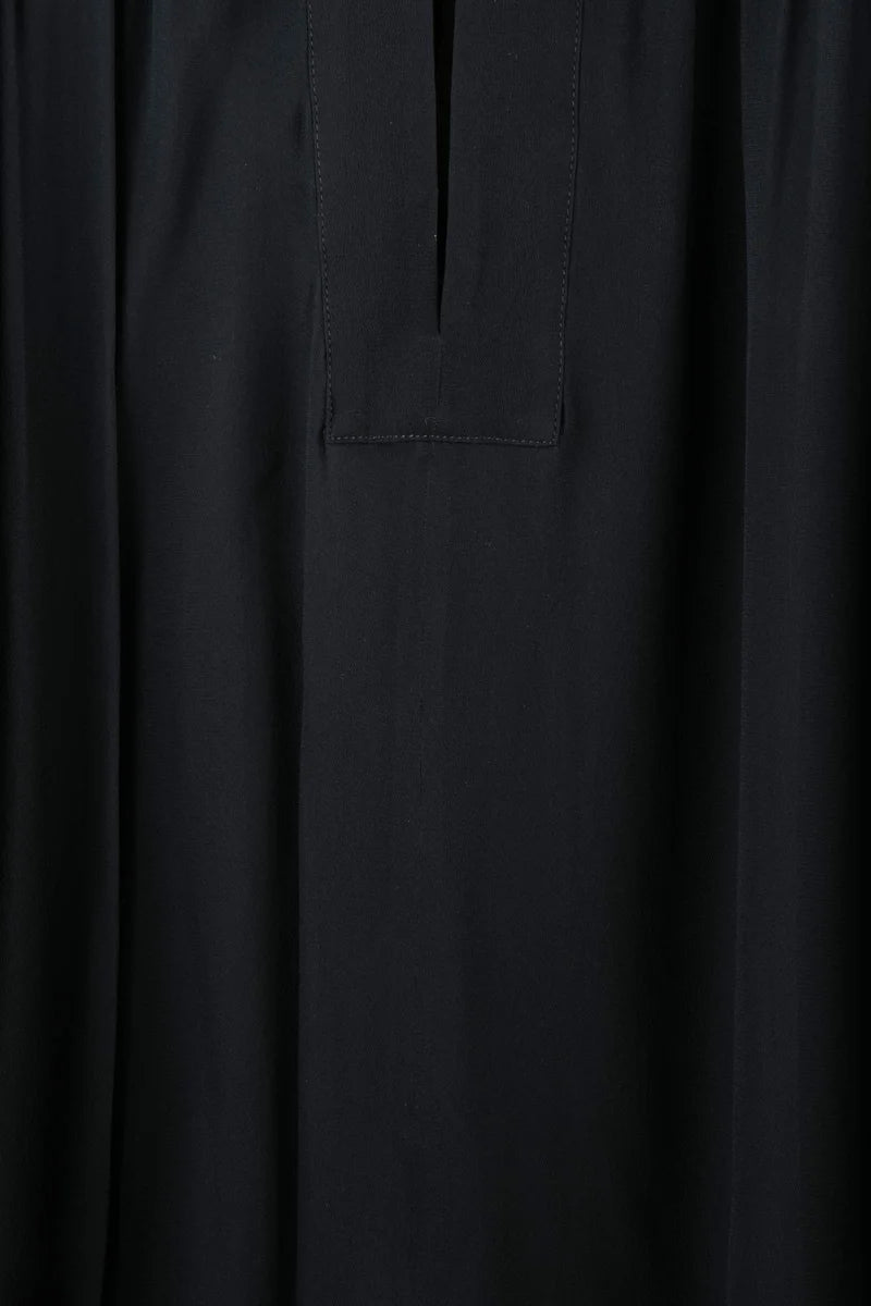 Chiffon Blouse Shirt Sleeves - Black