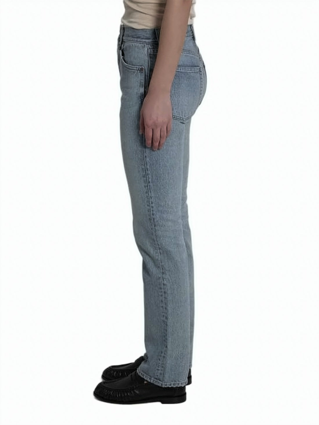 Light Blue Straight-Leg Denim Pants