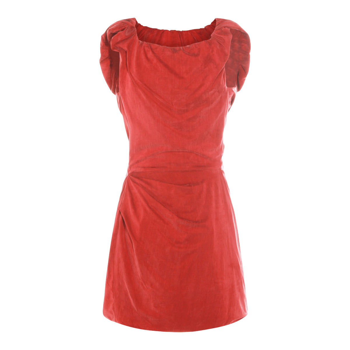 Structured Mini Dress With Round Neckline