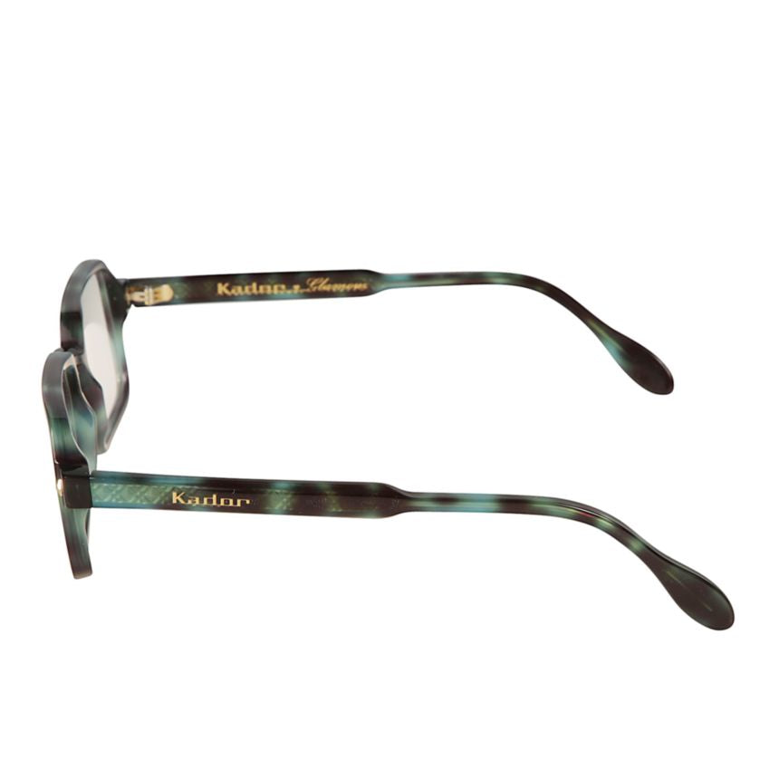 Kolette/N Rectangular Oversized Tortoiseshell Frame Eyeglasses with Gold Accents