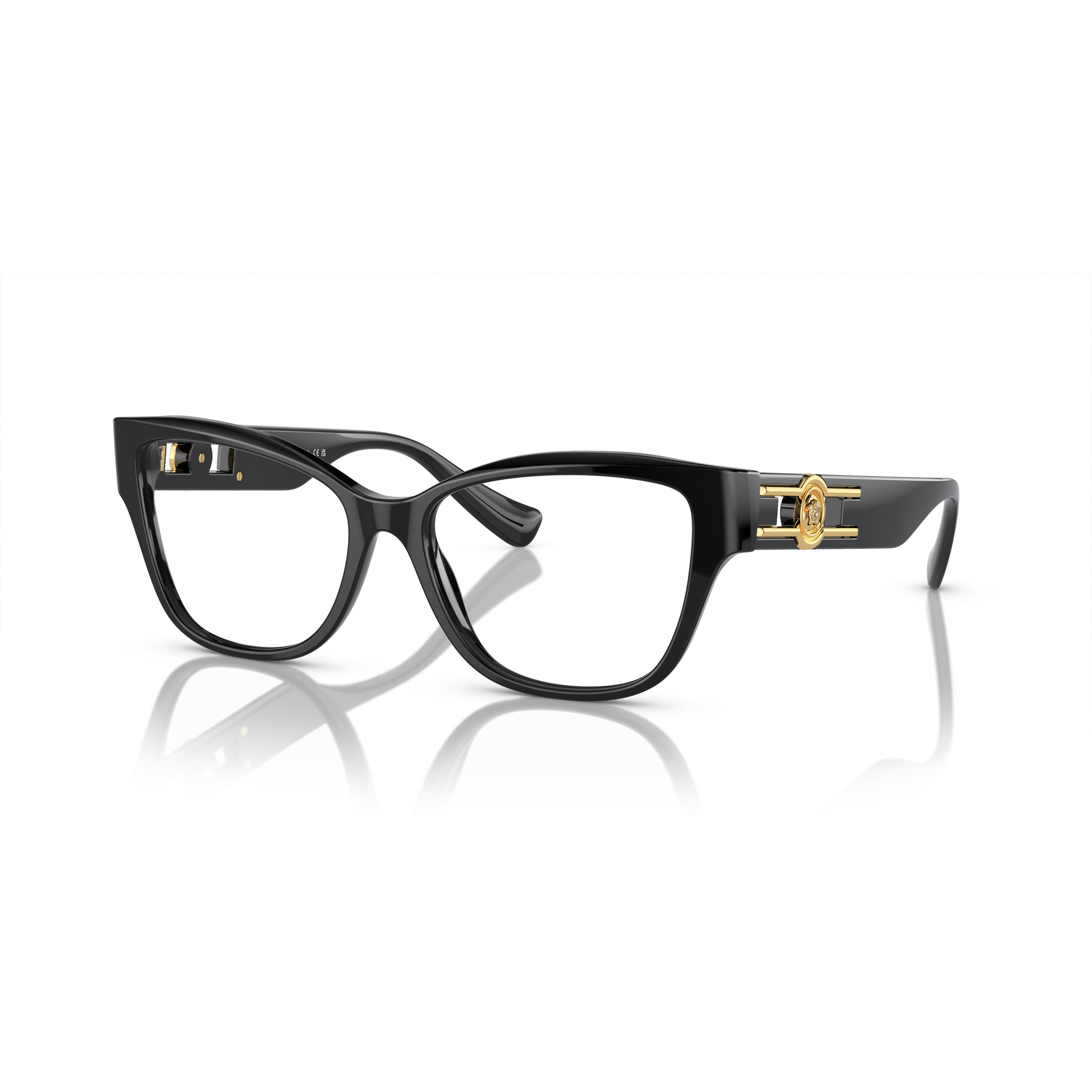0ve3347 Rectangular Black Acetate Sunglasses